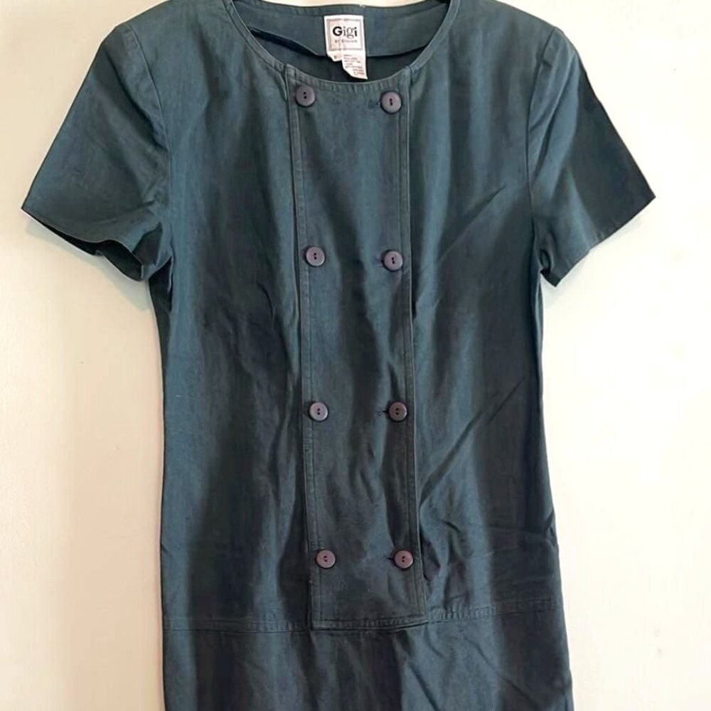 Vintage GiGi by Gillian Linen Blend Lined 80s Dress‎ SZ 6 Lightweight OfficeGirl